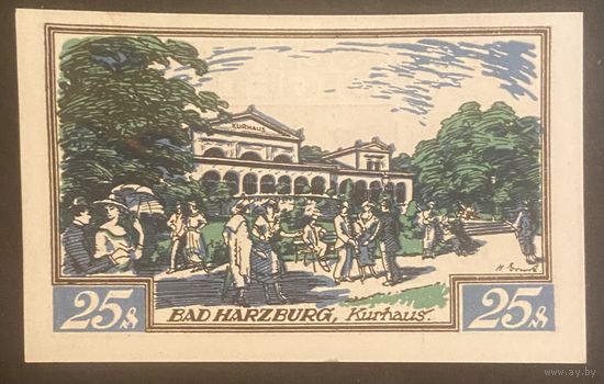 Нотгельд 25 пфеннигов 1921 год. Брауншвейг. Веймарская республика