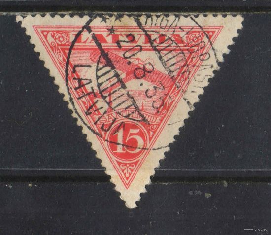 Латвия Респ Авиа 1931 Моноплан Брелио над Ригой Латы пер 11,5 Гаш Рига #178Ау