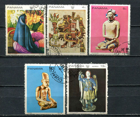 Панама - 1968 - Летние олимпийские игры. Искусство - 5 марок. Гашеные.  (Лот 36JT)-T25P5