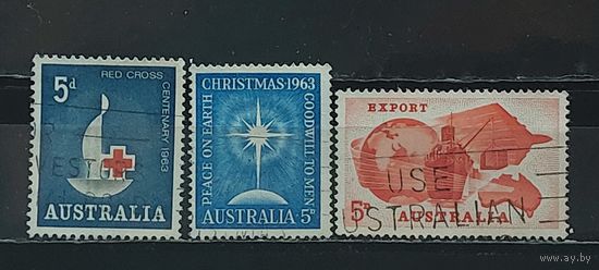 РАСПРОДАЖА. АВСТРАЛИЯ 1963г. Полные серии. Гаш.
