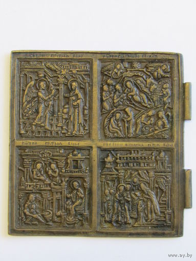 "Праздники". Часть складня. Плакетка. Оригинал. м