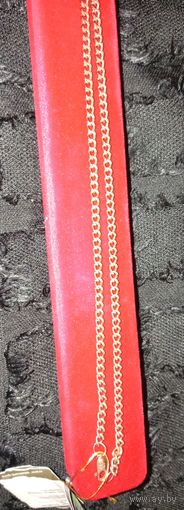 СЕРЕБРЯНАЯ ЦЕПОЧКА С ПОЗОЛОТОЙ 925 пр. ВЕС 16,58 гр.