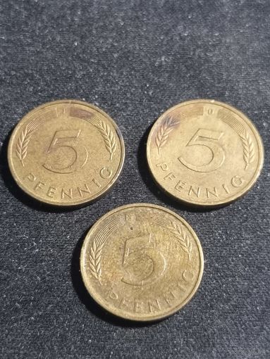 ГЕРМАНИЯ 5 пфеннигов 1991 D J A