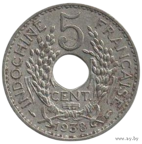 ИНДОКИТАЙСКИЙ СОЮЗ /ФРАНЦУЗСКИЙ ИНДОКИТАЙ/ 5 САНТИМОВ 1938.