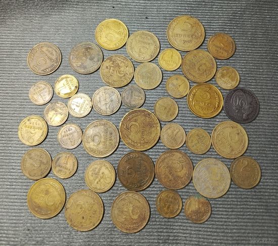 40шт желтых монет СССР в сохране