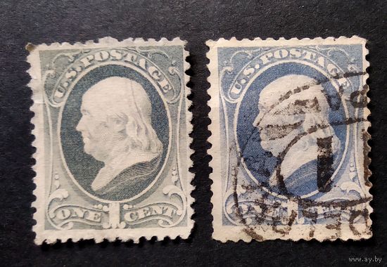 США \а34\ 1881. Персоналии. Франклин. Президент США \Sc206\разный цвет