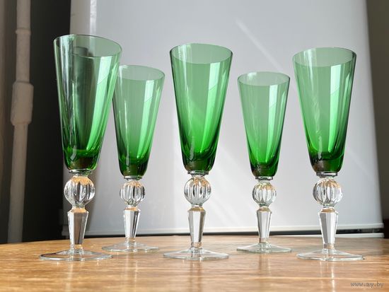Бокалы цветное стекло винтаж набор