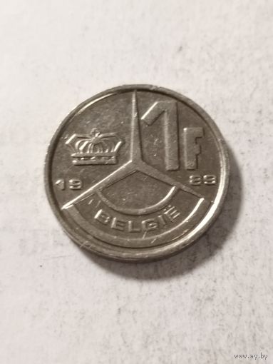 Бельгия 1 франк 1989