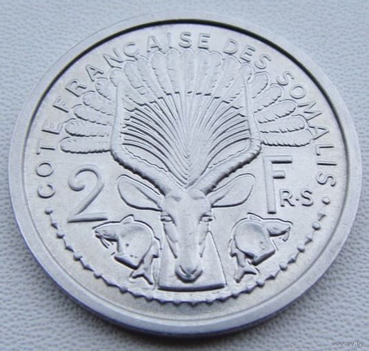 Сомали. "Французское" 2 франка 1959 год  KM#9  Тираж: 200.000 шт