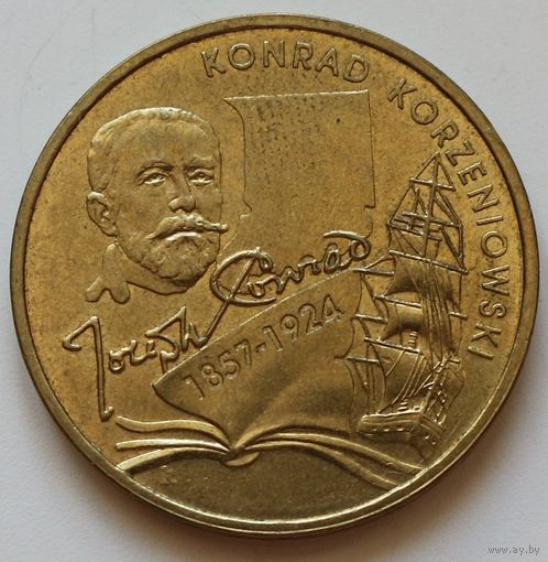 Польша 2 злотых 2007 год "150 лет со дня рождения Конрада Коженёвского"