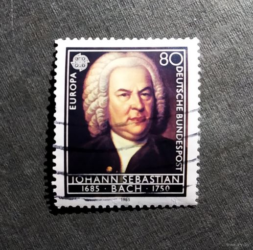Марка Германия 1985 год Иоганн Себастьян Бах
