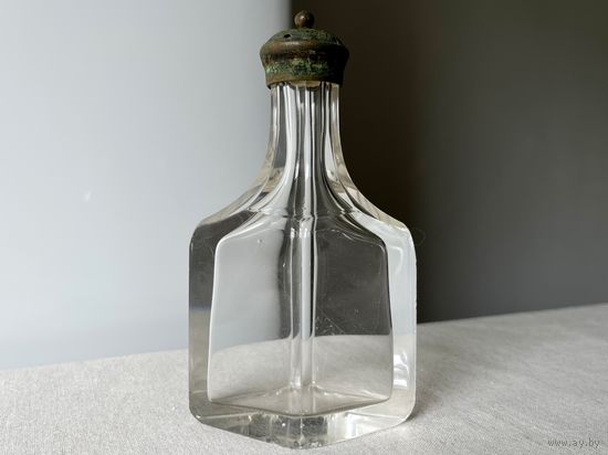Антикварный флакон стекло 15х8см