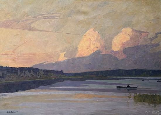 Козловский А.С;139/99см. "Озеро Веркуды". Холст, масло. Размер 139х99 см.
