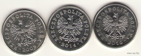 1 злотый  2015 г. Y#282