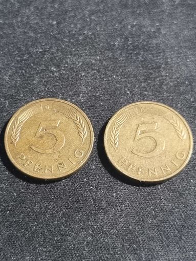 Германия 5 пфеннигов 1994 D A