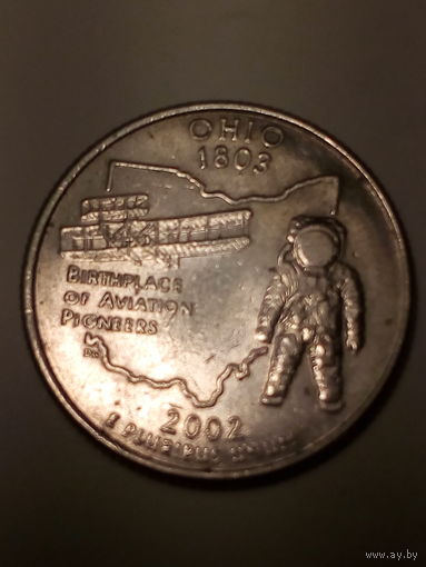 25 центов Памятные квотеры США 2002 год. огайо