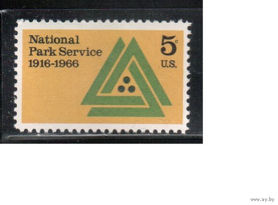 США-1966, (Мих. 905) , ** , Нац.парки (одиночка)