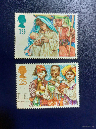 Великобритания 1994. Рождество. Дети (2 марки из серии)