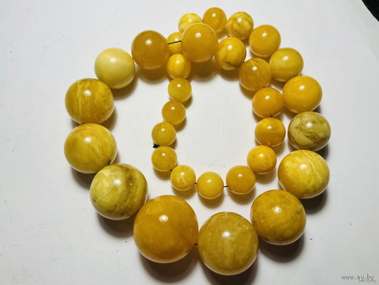 Янтарь СССР. Бусы Шикарные !!! ОГРОМНЫЕ - 230 грамм