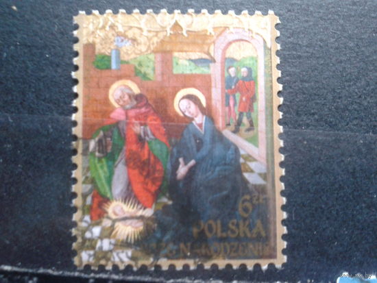 Польша, 2016, Рождество, концевая , Mi-4,2 евро гаш.