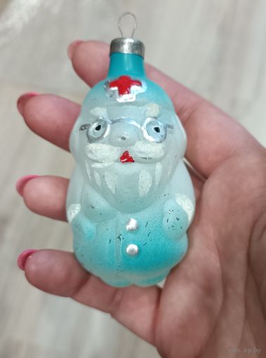 Елочные игрушки, стекло, доктор Айболит