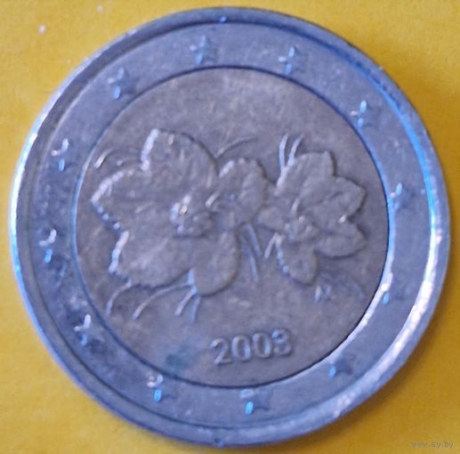 Финляндия 2 евро 2003 стандартная монета из оборота