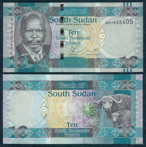Южный Судан 10 фунтов 2011 год, UNC