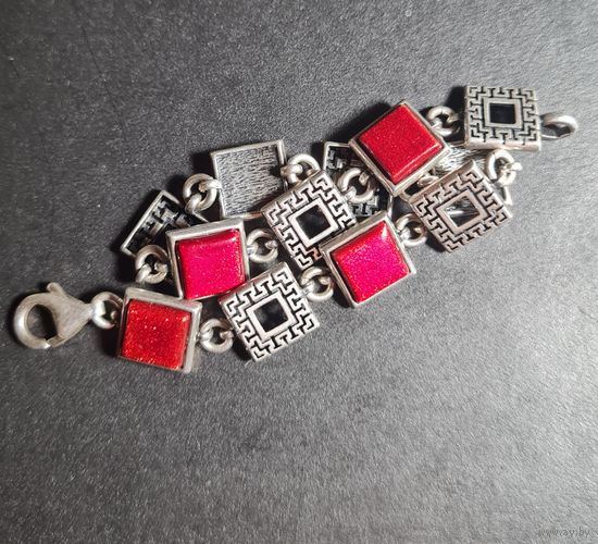 Шикарный браслет серебро 925 #41, С РУБЛЯ! МНОГО ЛОТОВ С РУБЛЯ! БЕЗ МЦ