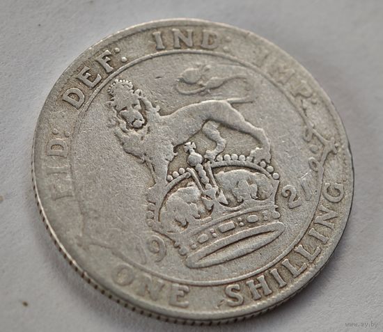 1921 год Англия шиллинг  серебро
