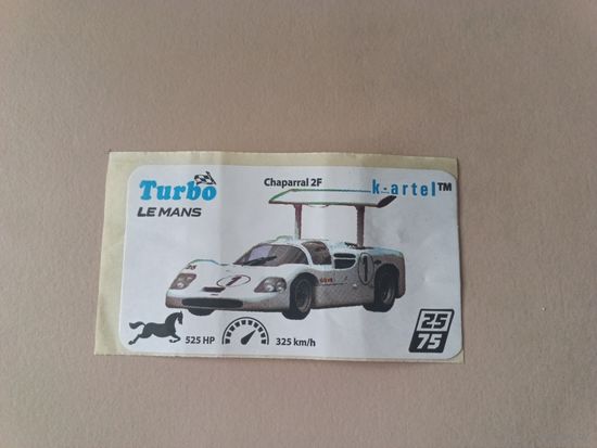 Наклейка Turbo Le Mans Турбо Ле-Ман  номер 25