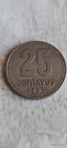 Аргентина 25 сентавос 1993