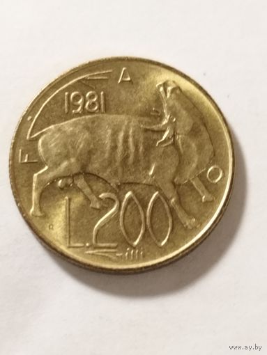 Сан Марино 200 лир 1981