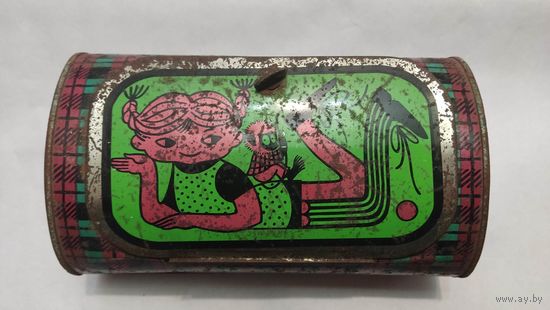 Детская жестяная коробка ( чемоданчик) СССР