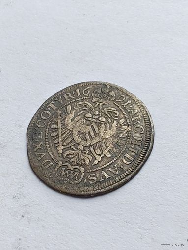 6 крейцера 1691 год (ММ). Леопольд I, Редкая монета. СМОТРИТЕ ДР. МОИ ЛОТЫ. Большая распродажа!