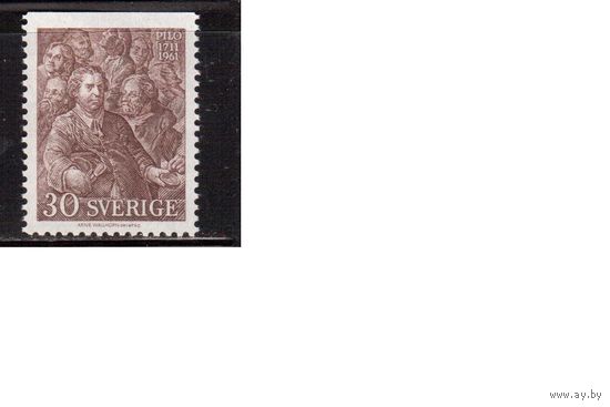 Швеция-1961(Мих.471) , **  ,    Искусство, Живопись, Художник