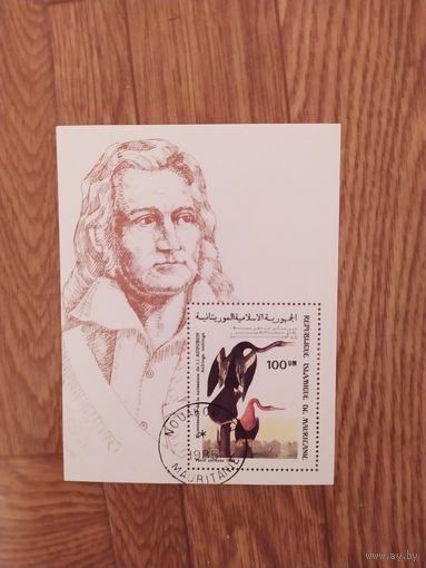 Мавритания блок 1985г. Птицы.