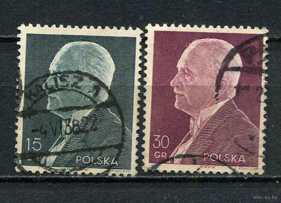 Польша - 1938 - Президент Игнаций Мосцицкий - [Mi. 324-325] - полная серия - 2 марки. Гашеные.  (Лот 65Fv)-T25P33
