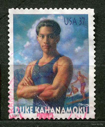 Серфингист Дюк Каханамоку. США. 2002. Полная серия 1 марка.