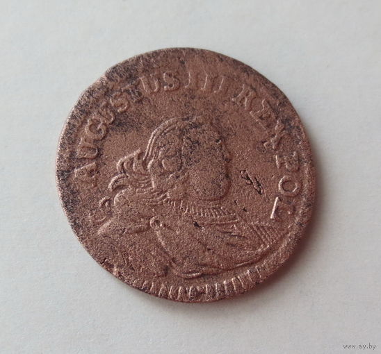 1 грош 1754 года. Август III. Отличное состояние.