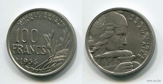 Франция. 100 франков (1956, буква B, XF)