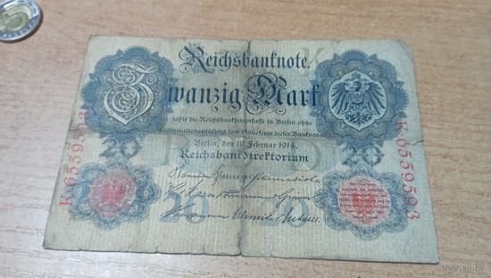 20 Марок 1914 года Германии *6559593