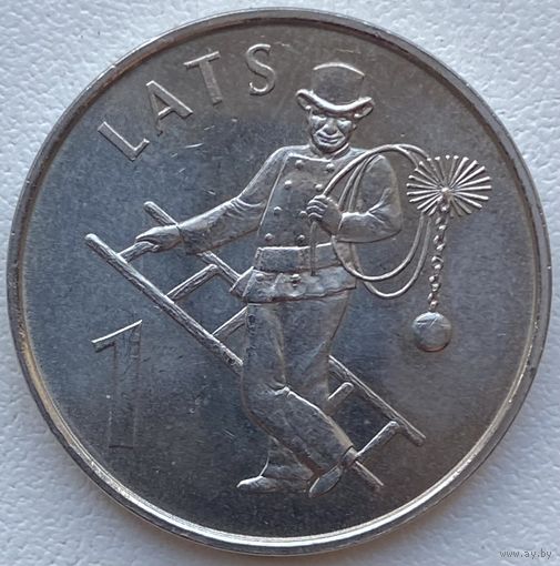 Латвия 1 лат 2008 г. Трубочист