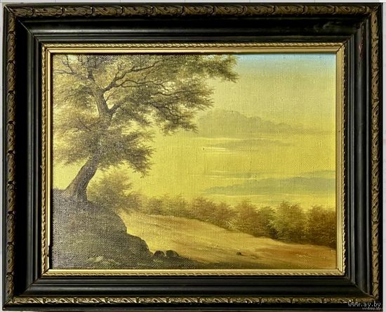 Скрипниченко Г.С "Верасень",1989г. Х/М, 39х30 см.