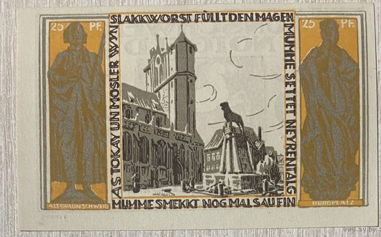 Нотгельд , 25 пфеннигов, Бад-Гарцбург 1923 год Веймарская республика