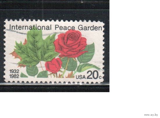США-1982, (Мих.1594) , гаш. , Флора, Цветы, Розы,  (одиночка),