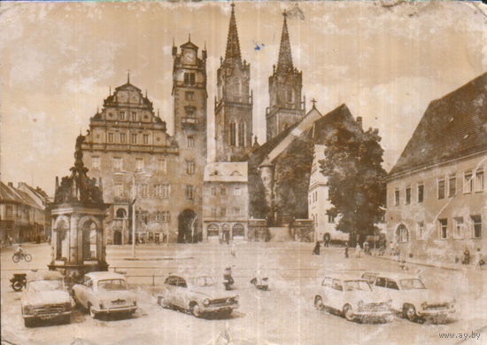 Открытка 1969г. Германия "Саксония. Город Ошац"