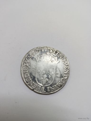 1/2 экю 1657 года Людовик 14