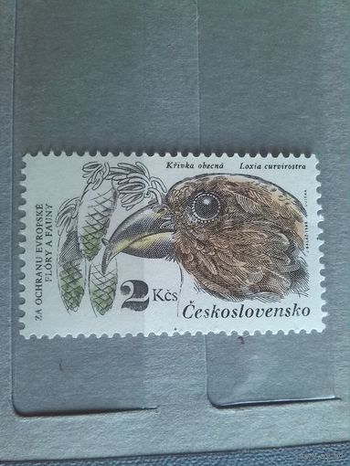 Чехословакия. Птица  клёст.  1983г.