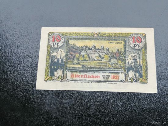 Германия нотгельд 10 пф (пфенингов)  1921 Altenfirchen