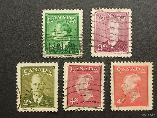 Канада 1949-1951. Король Георг VI - Надпись: POSTES POSTAGE